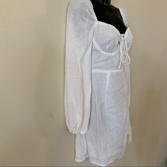 Princess Polly Alena White Long Sleeve Mini Dress - Picture 9 of 14